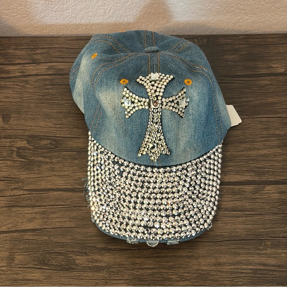 New rhinestone cross hat